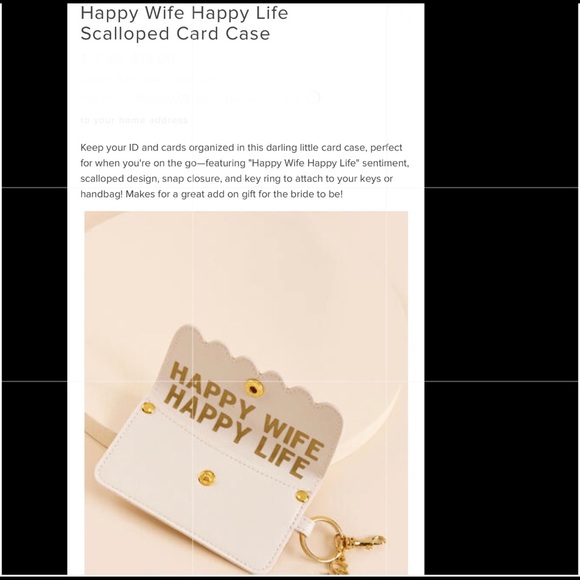 Francesca’s collection scalloped card case - Picture 4 of 10